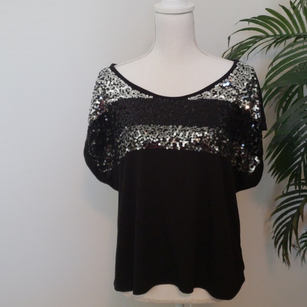 Black Sequined Top